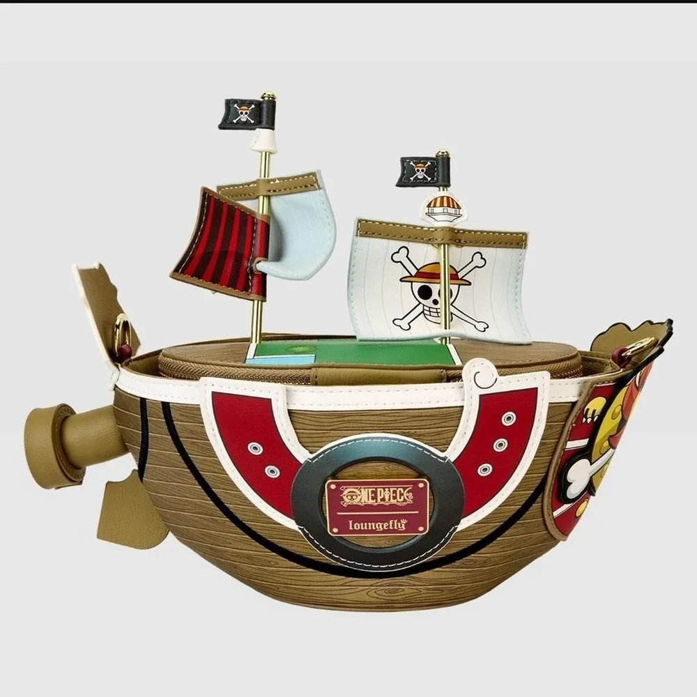 Loungefly New One Piece Thousand Sunny Ship Figural Crossbody Bag Ship
